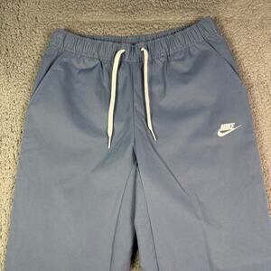 Nike Pants Mens M Blue Club Woven Tapered Leg Sportswear Athletic Pockets
